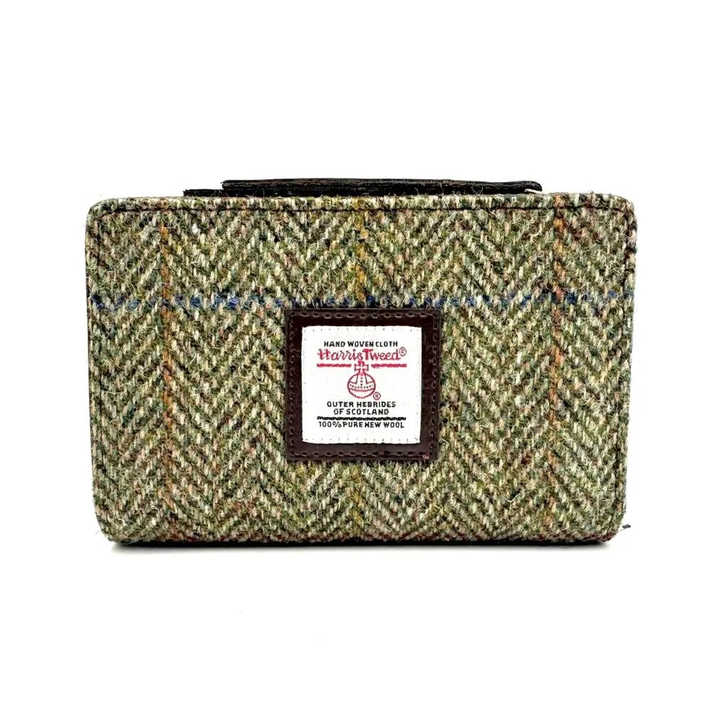 Maccessori Harris Tweed Medium Zip Purse, Country Green