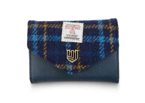 Islander Small Clasp Purse- Navy Tartan
