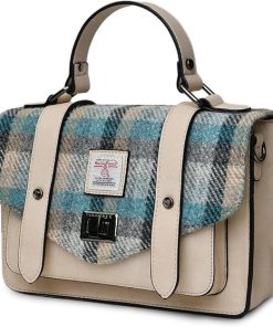 Alternative view of Islander Medium Satchel Bag with HARRIS TWEED - Islander Tartan