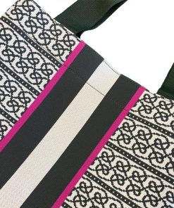 Alternative view of Book of Kells Jacquard Tote Bag, Bottle Green/Natural