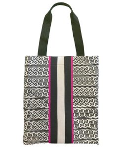 Book of Kells Jacquard Tote Bag, Bottle Green/Natural