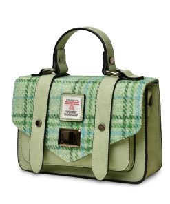 Alternative view of Islander Mini Satchel Bag with HARRIS TWEED - Mint Check