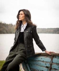 Alternative view of Jack Murphy Enya Tweed Culottes, Green Herringbone